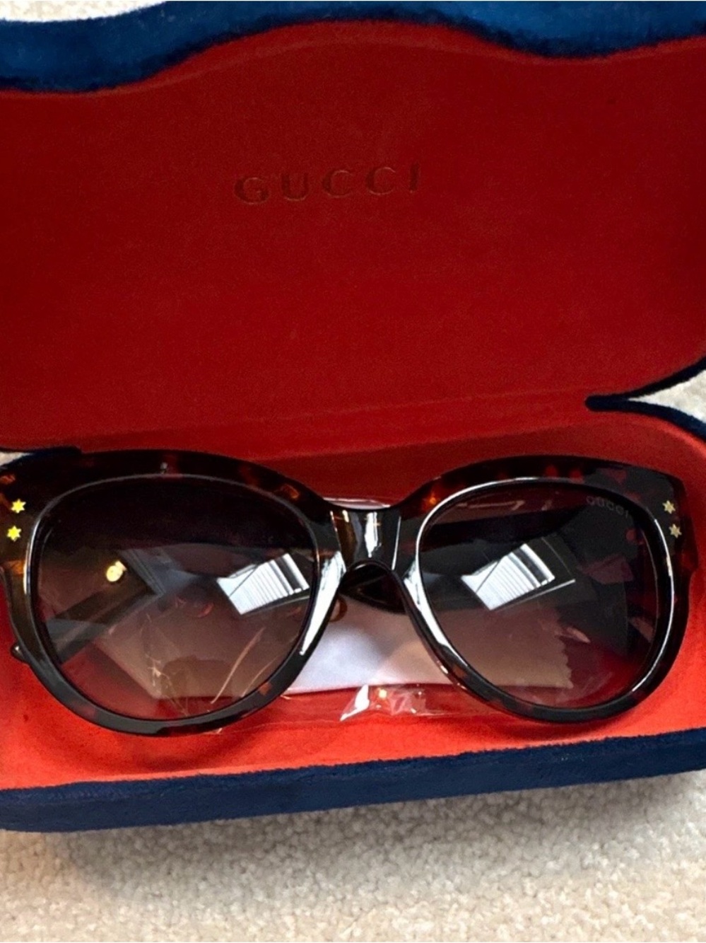 Gucci Tortoiseshell Sunglasses with Brown Gradient Lenses